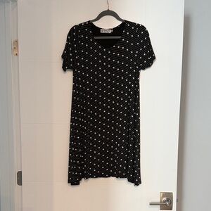 Fighting Eel Black Polka Dot Mini Dress